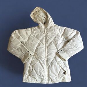 Burton 2 in 1 Skii Quilted Puffer Snowboarding White Polkadot Jacket M